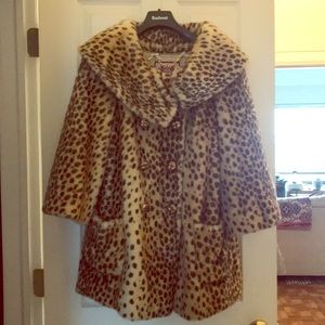 Vintage Juicy Couture Faux Cheetah Fur Coat